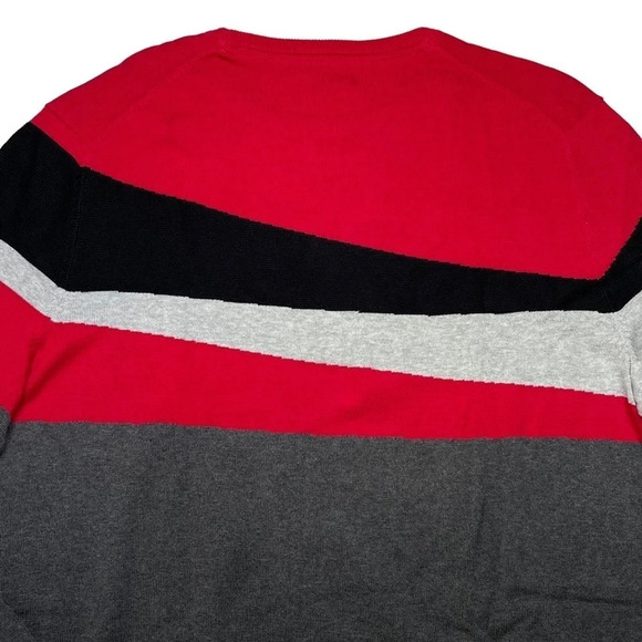 Alfani Novelty Table Jester Red Classic Fit Crewneck Mens Sweater Size Large - Picture 8 of 10